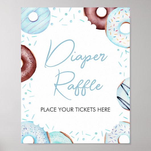 Blue Donuts und Windeln Windeln Windeln Raffel Poster (Vorne)