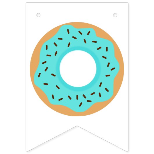 Blue Donuts Wimpelkette (Zweite Fahne)