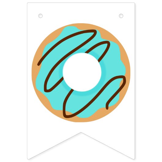 Blue Donuts Wimpelkette (Erste Fahne)