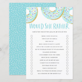 Blue Donuts würde sie eher ein Baby Duschspiel