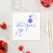 Blue Doodle neue Jahre Party Serviette (Beispiel)