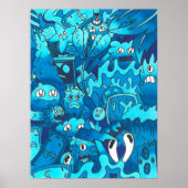 Blue Doodle Poster (Vorne)