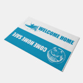 Blue Doormat Fischen, Beste Präsentation der Fisch Fußmatte (Schrägansicht)