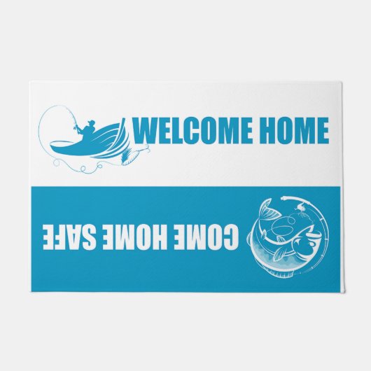 Blue Doormat Fischen, Beste Präsentation der Fisch Fußmatte (Vorderseite)