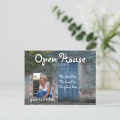 Blue Doors Open House Postcard Postkarte (Stehend Vorderseite)