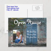 Blue Doors Open House Postcard Postkarte (Vorne/Hinten)