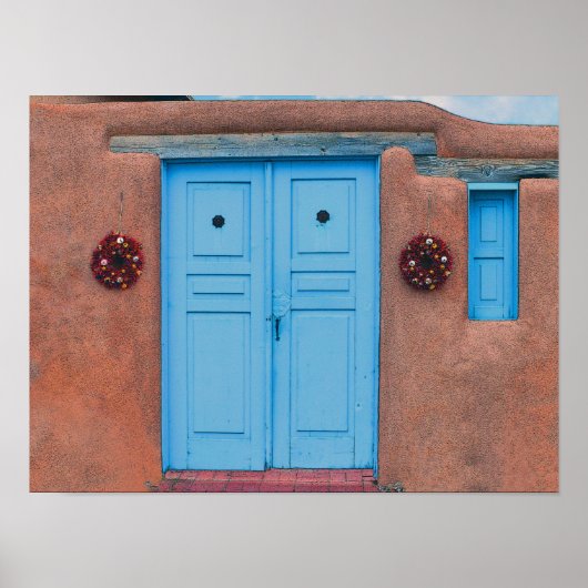 Blue Doors und Rista Wreaths, Taos Adobe Poster (Vorne)