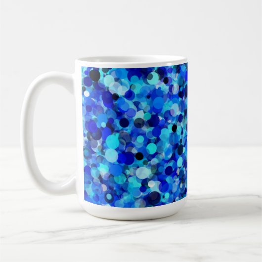 Blue Dot 15oz Tasse (Links)