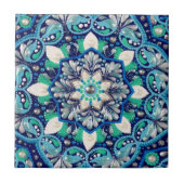 Blue dot art mandala fliese (Vorderseite)