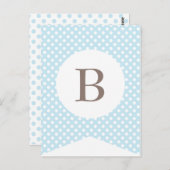 Blue Dot Baby Boy Party Flag Bunt Banner Postkarte (Vorne/Hinten)