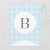 Blue Dot Baby Boy Party Flag Bunt Banner Postkarte (Vorderseite)