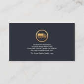 Blue Dot City Moving Gold Cargo Logistic Mover Visitenkarte (Rückseite)