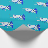 Blue Dot Dog Geschenkpapier (Ecke)