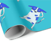 Blue Dot Dog Geschenkpapier (Rolleneckpunkt)