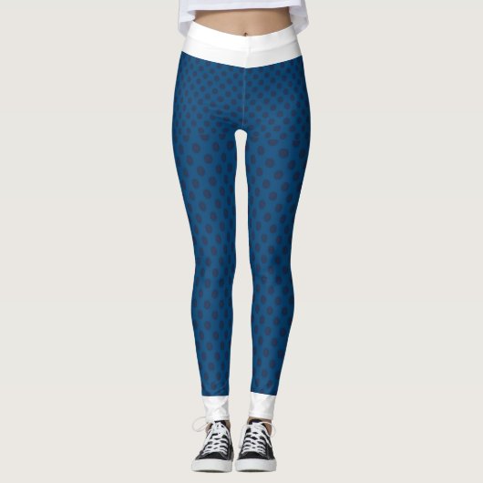 Blue Dot High Waisted Leggings (Vorderseite)