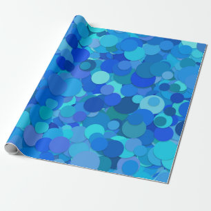 Blue Dot Konfetti Packpapier