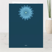 Blue Dot Mandala Happy Birthday Card Karte (Rückseite)