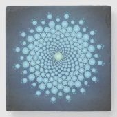 Blue Dot Mandala Steinuntersetzer (Vorderseite)