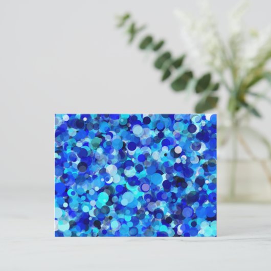 Blue Dot Postcard Postkarte (Stehend Vorderseite)