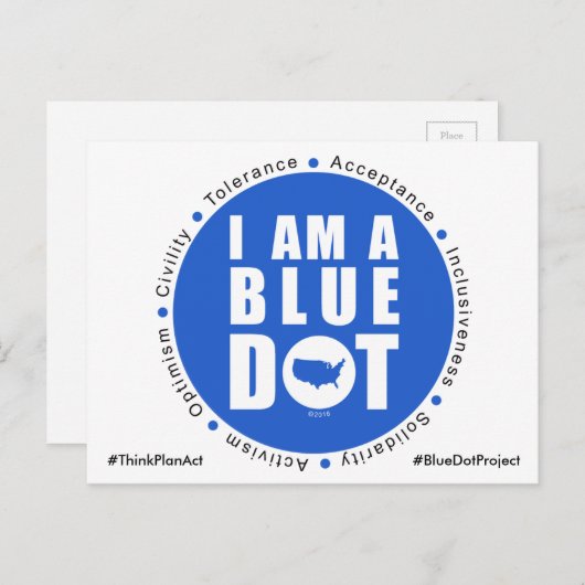 Blue Dot Project USA Postkarte (Vorne/Hinten)