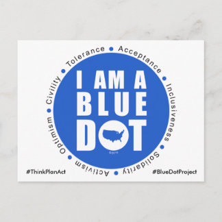 Blue Dot Project USA Postkarte