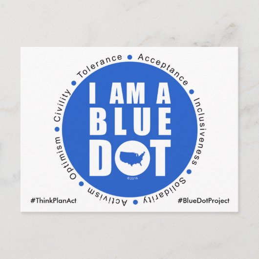 Blue Dot Project USA Postkarte (Vorderseite)