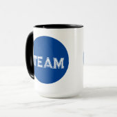 Blue Dot Tasse Schwarz-Weiß-Kaffee (Vorderseite Links)