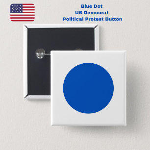 Blue Dot US-Demokrat unterstützt Anti-Trump-Protes Button
