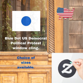 Blue Dot US-Demokrat unterstützt Anti-Trump-Protes Fensteraufkleber