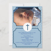 Blue Dots Baptism Baby Dedication 12x18 Einladung (Vorderseite)
