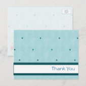 Blue Dots "Danke" Postkarte (Vorne/Hinten)