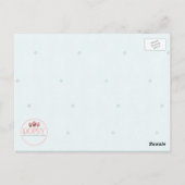 Blue Dots "Danke" Postkarte (Rückseite)