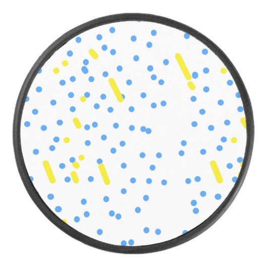 Blue Dots Leonid Meteor Dusche Eishockey Puck (Vorderseite)
