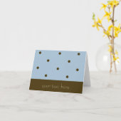 Blue Dots Note Card (anpassbar) Karte (Gelbe Blume)