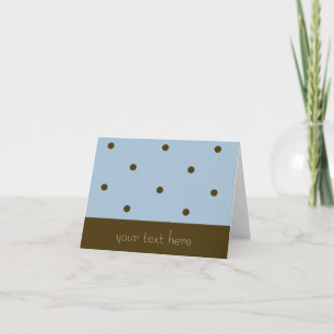 Blue Dots Note Card (anpassbar) Karte