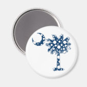 Blue Dots Palmetto Magnet (Vorderseite/Rückseite)