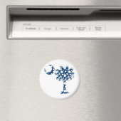 Blue Dots Palmetto Magnet (In Situ (Geschirrspüler))