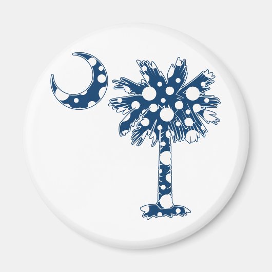 Blue Dots Palmetto Magnet (Vorne)
