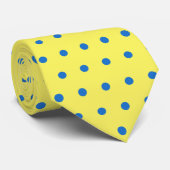 blue dots yellow krawatte (Gerollt)