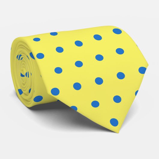 blue dots yellow krawatte (Gerollt)