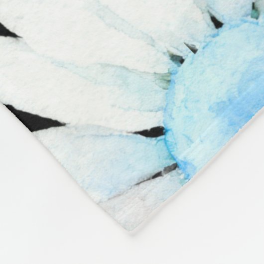 Blue Dotted Daisy's Fleecedecke (Ecke)