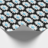 Blue Dotted Daisy's Geschenkpapier (Ecke)