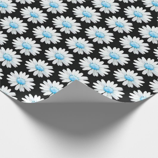 Blue Dotted Daisy's Geschenkpapier (Ecke)