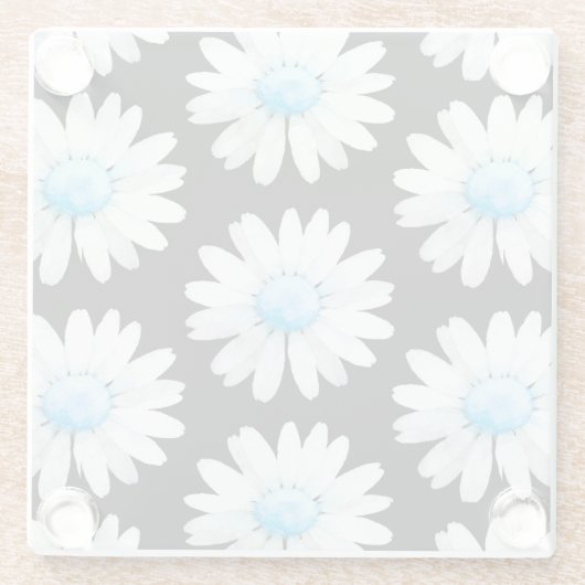 Blue Dotted Daisy's Glasuntersetzer (Rückseite)