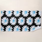Blue Dotted Daisy's Strandtuch (Vorderseite)