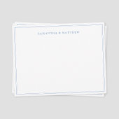 Blue Double Border Couture Note Card Mitteilungskarte