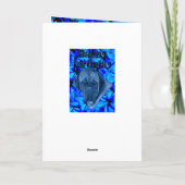 Blue Douge De Boudreaux Birthday Card Karte (Rückseite)