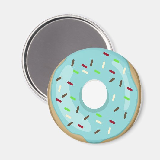 Blue Doughnut Magnet (Vorderseite/Rückseite)