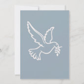 Blue-Dove-Bestätigung des Pulvers Einladung (Rückseite)