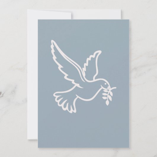 Blue-Dove-Bestätigung des Pulvers Einladung (Rückseite)